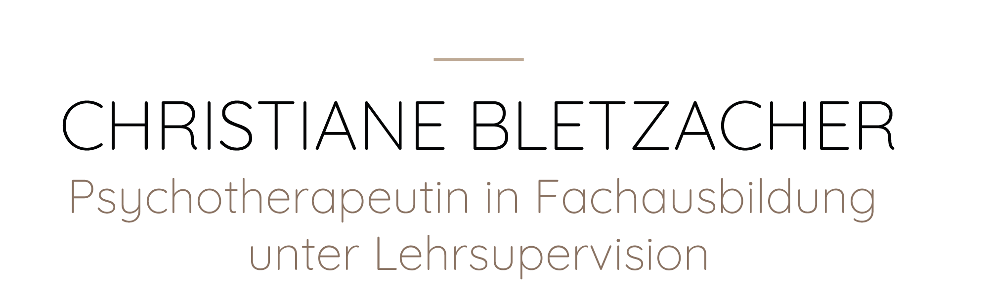Psychotherapie Bletzacher